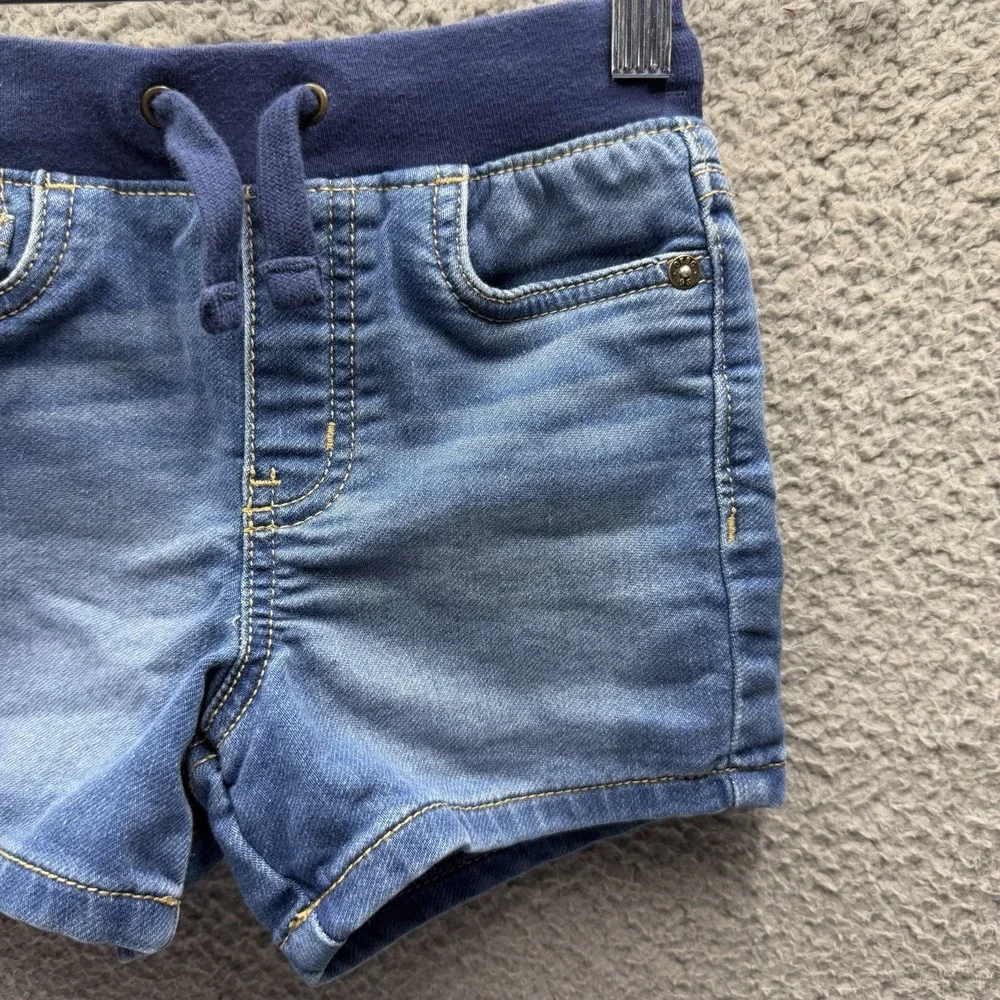 Carters Shorts Toddler Boys Size 4T Blue Denim Drawstring Shorts Size 4T